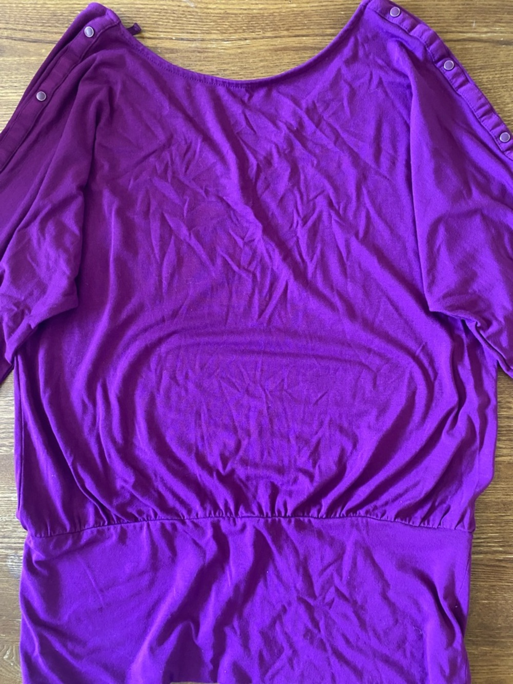 Purple Button-Shoulder White House black market size M Top